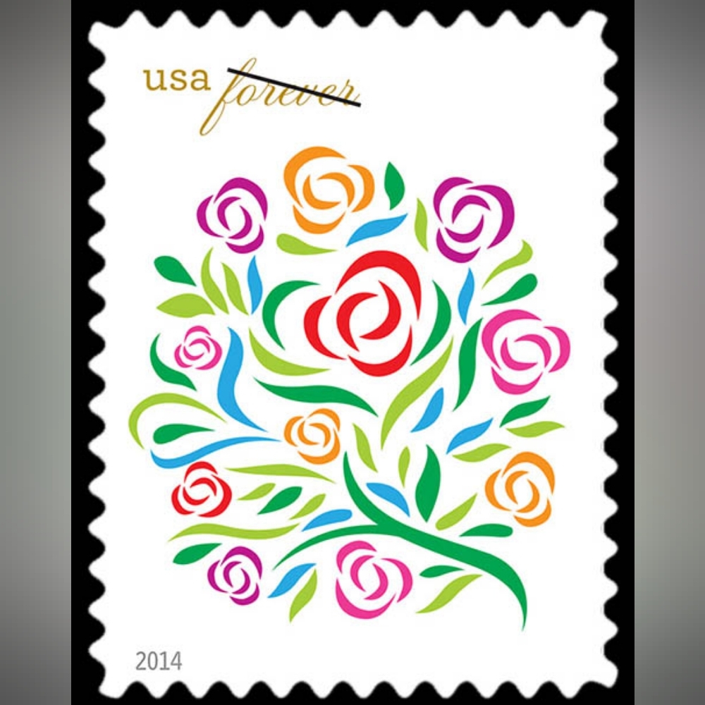 100 Where Dreams Blossom Wedding Forever 2015 Postage Stamps‎ USPS Invitations